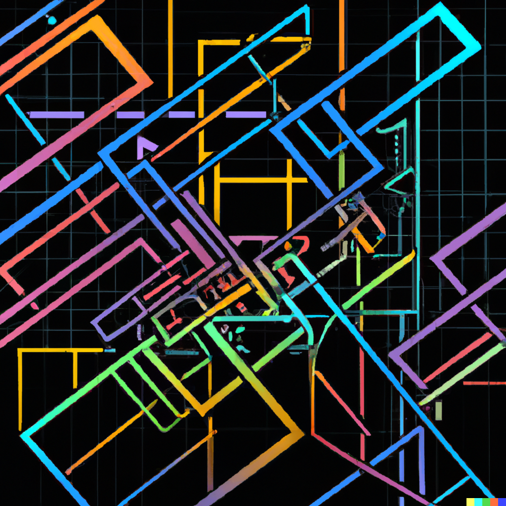 Another painting of a vector space by DALL-E