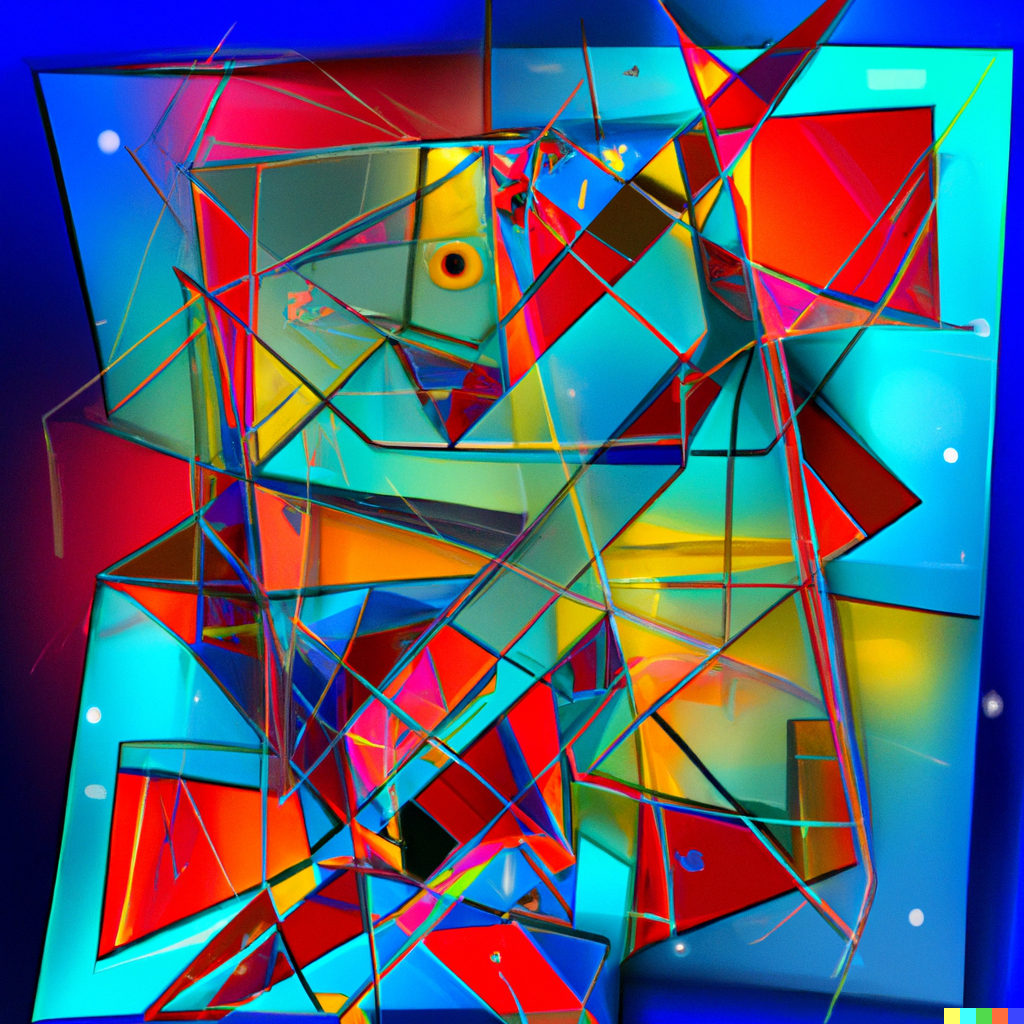 A painting of a vector space by DALL-E